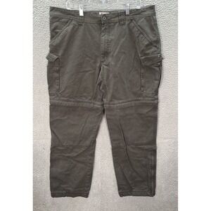 Guide Series Pants Mens 40x32 Gray Canvas Convertible Cargo Double Knee Outdoors